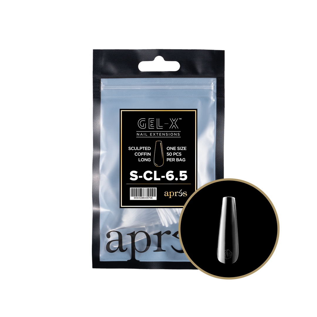 Aprés GEL-X® Sculpted Coffin Long Refill Bag (50pcs) - Size 6.5