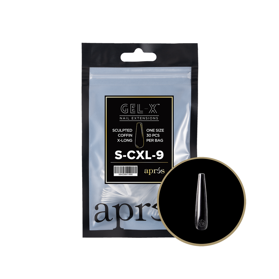 Aprés GEL-X® Sculpted Coffin Extra Long Refill Bag (30pcs) - Size 9