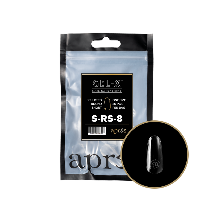 Aprés GEL-X® Sculpted Round Short Refill Bag (50pcs) - Size 8