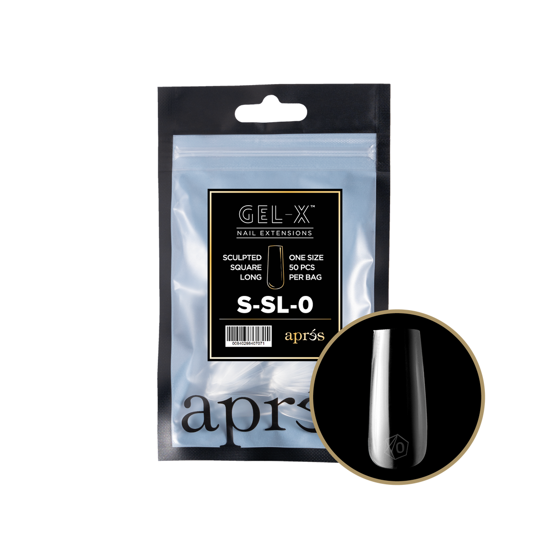 Aprés GEL-X® Sculpted Square Long Refill Bag (50pcs) - Size 0