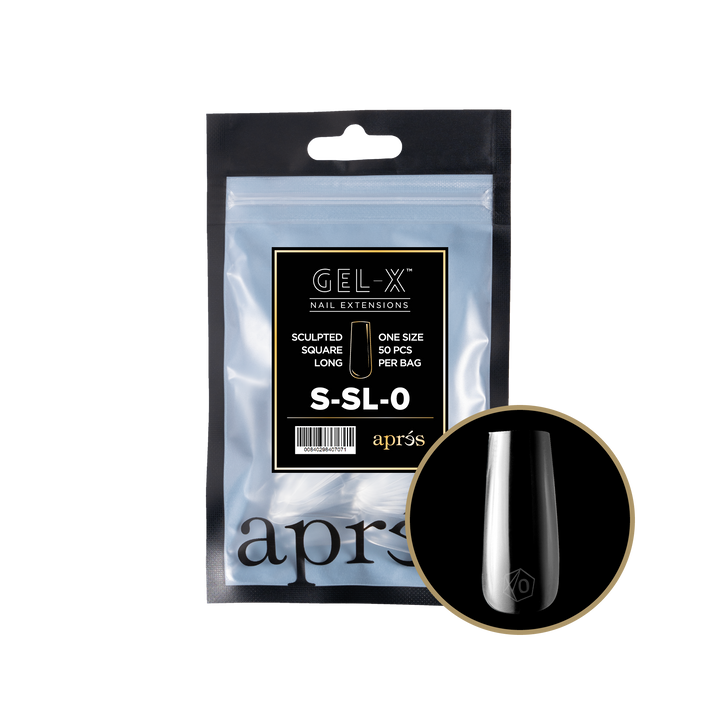 Aprés GEL-X® Sculpted Square Long Refill Bag (50pcs) - Size 0