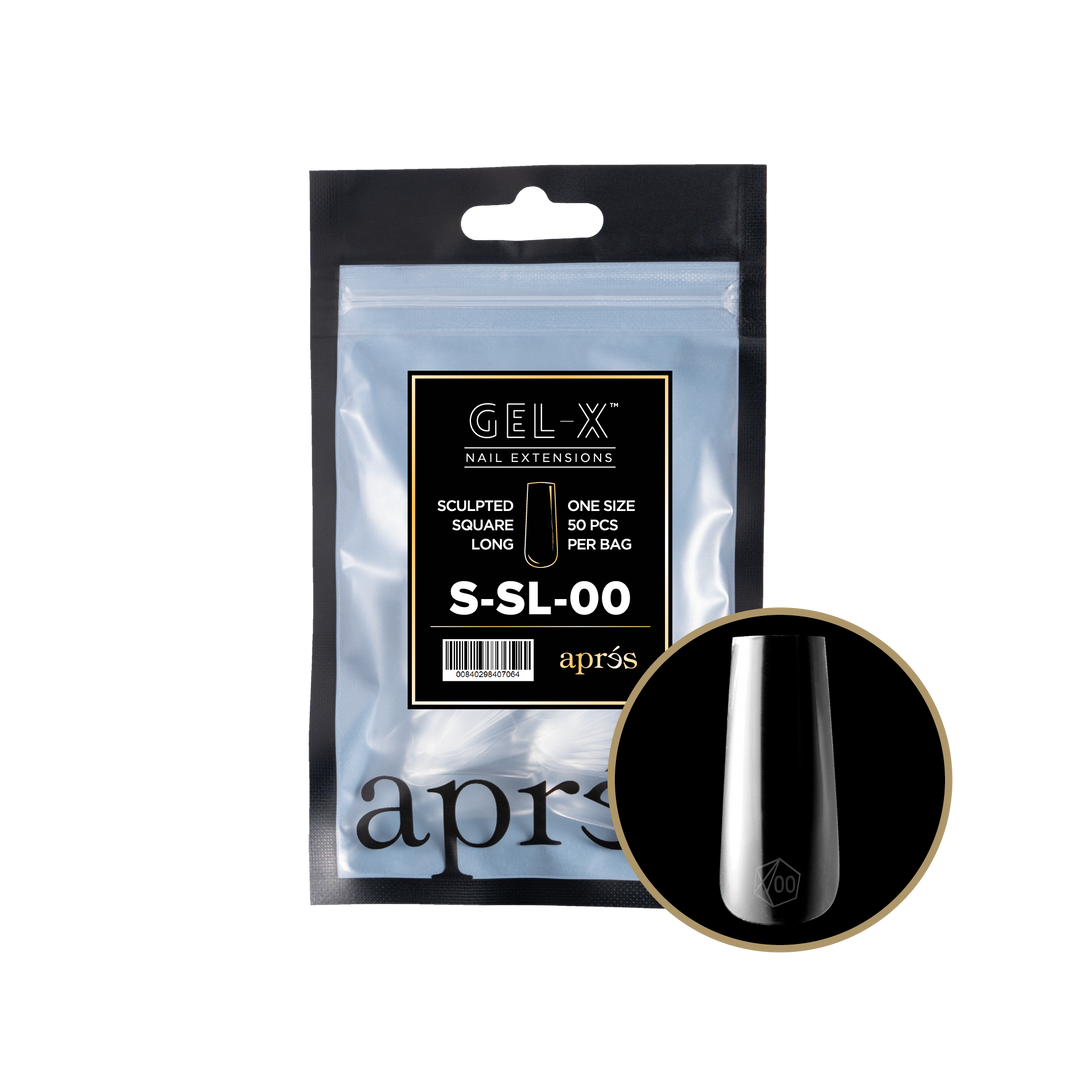Aprés GEL-X® Sculpted Square Long Refill Bag (50pcs) - Size 00