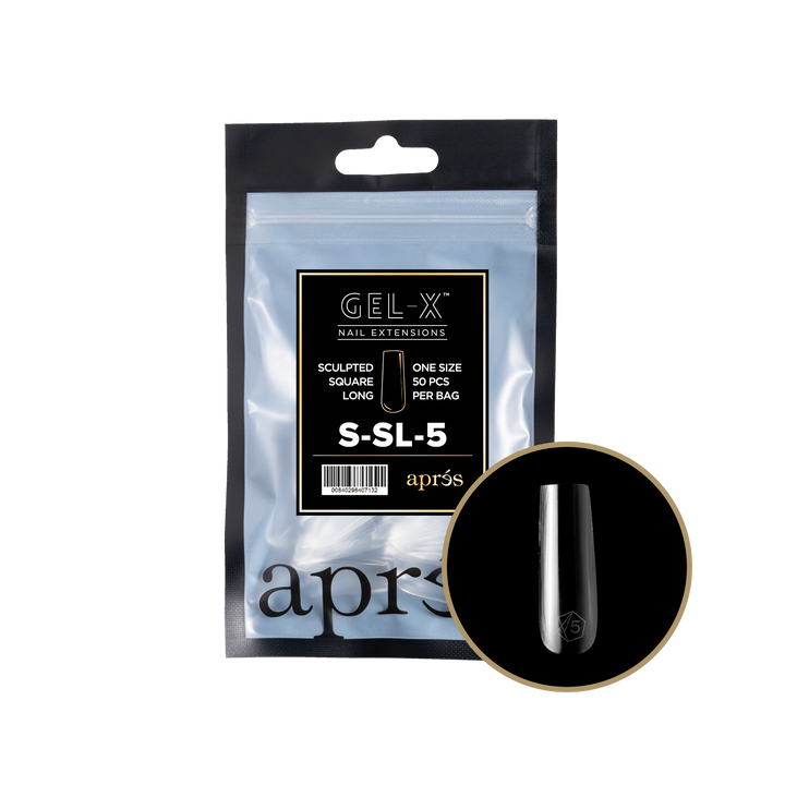 Aprés GEL-X® Sculpted Square Long Refill Bag (50pcs) - Size 5
