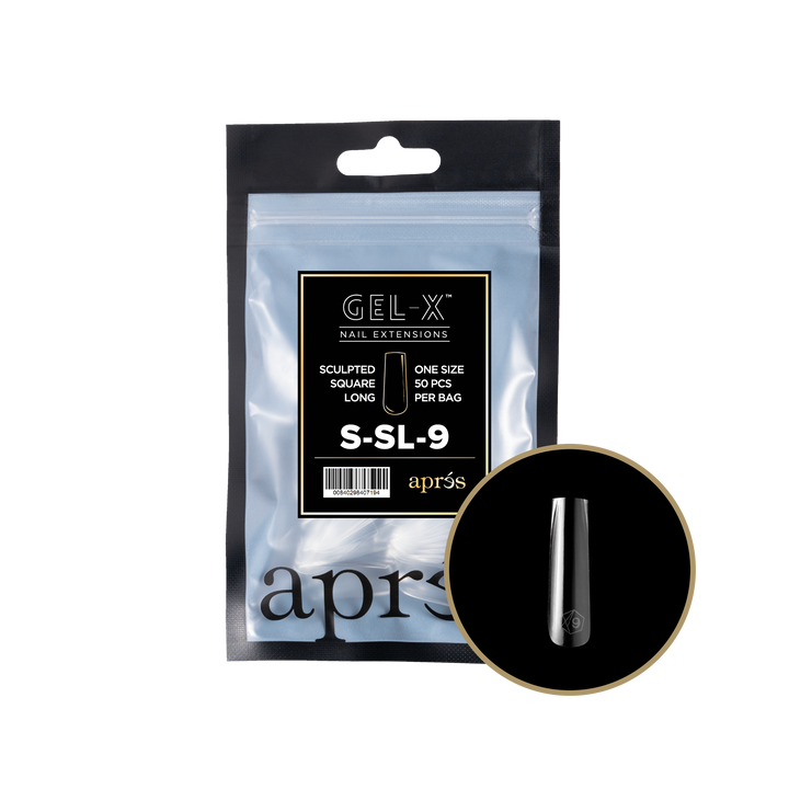 Aprés GEL-X® Sculpted Square Long Refill Bag (50pcs) - Size 9