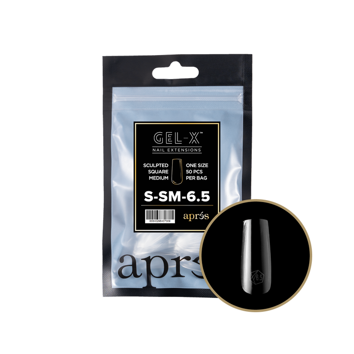 Aprés GEL-X® Sculpted Square Medium Refill Bag (50pcs) - Size 6.5
