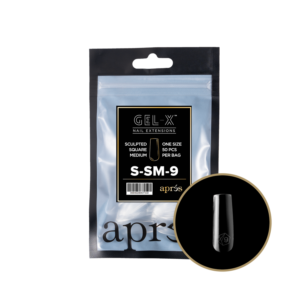 Aprés GEL-X® Sculpted Square Medium Refill Bag (50pcs) - Size 9
