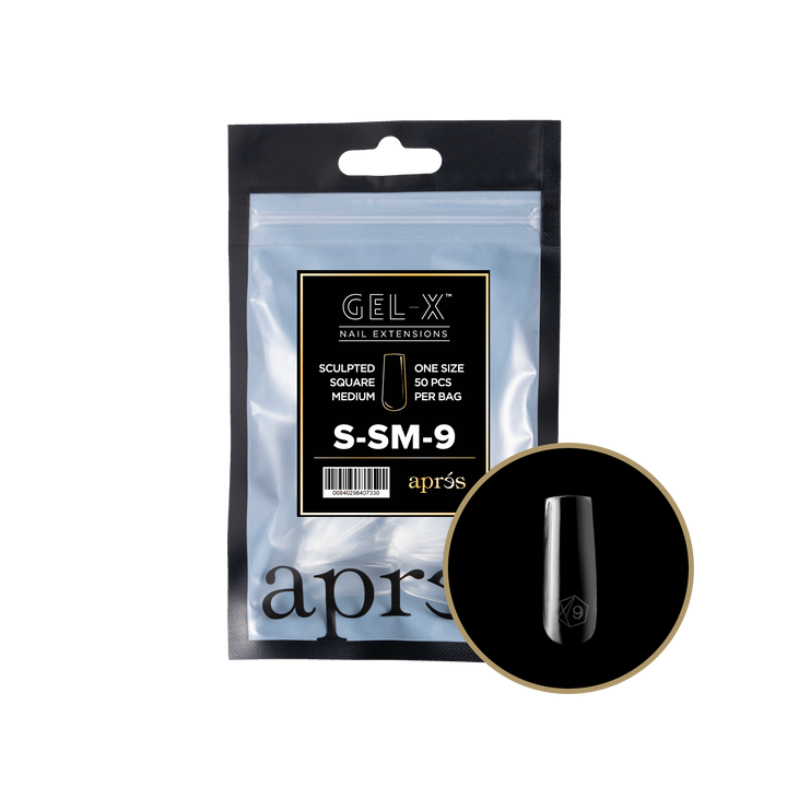 Aprés GEL-X® Sculpted Square Medium Refill Bag (50pcs) - Size 9