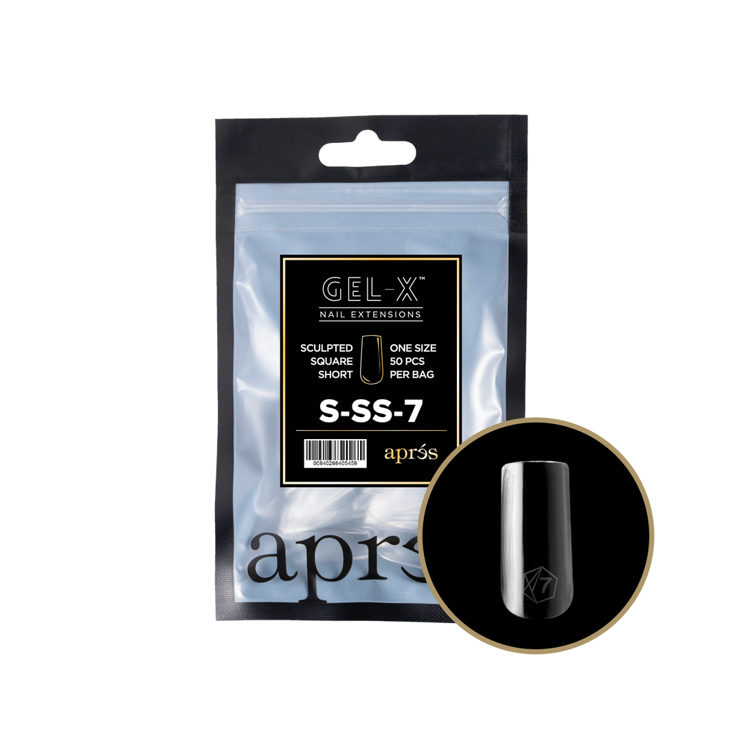 Aprés GEL-X® Sculpted Square Short Refill Bag (50pcs) - Size 7