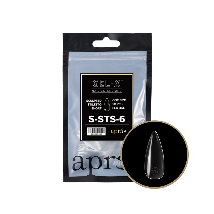 Aprés GEL-X® Sculpted Stiletto Short Refill Bag (50pcs) - Size 6