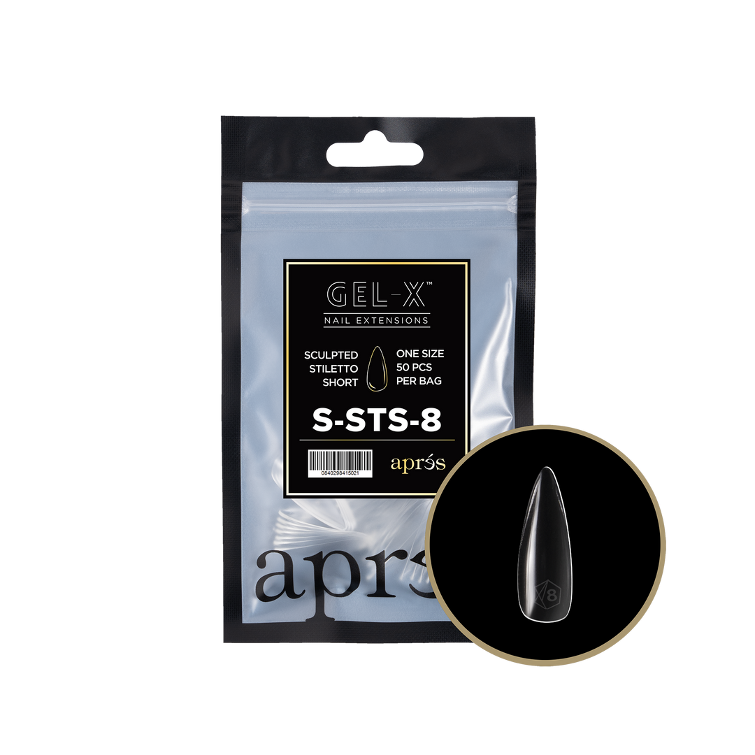 Aprés GEL-X® Sculpted Stiletto Short Refill Bag (50pcs) - Size 8