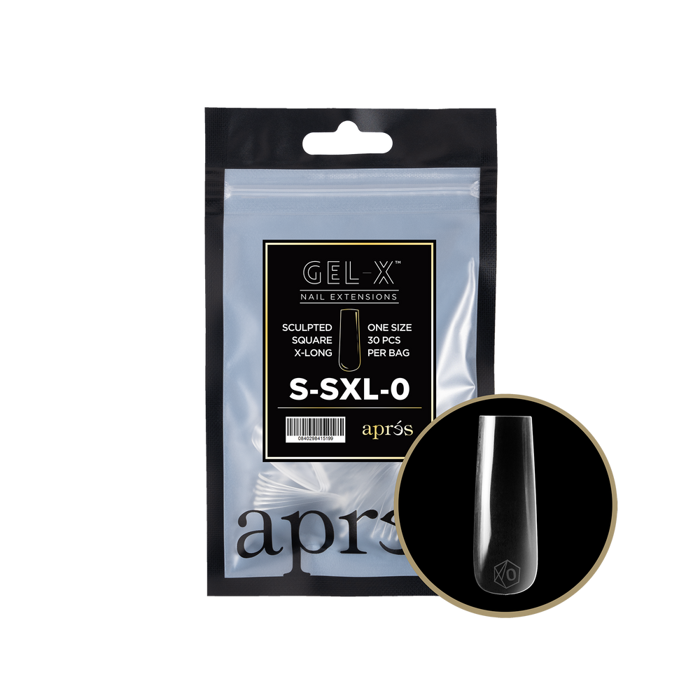 Aprés GEL-X® Sculpted Square Extra Long Refill Bag (30pcs) - Size 0