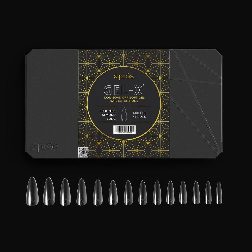 Aprés Gel-X® Sculpted Almond Long Box of Tips - Pro (600pcs) - tips