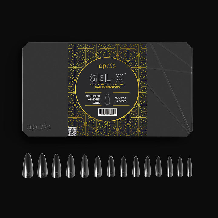 Aprés Gel-X® Sculpted Almond Long Box of Tips - Pro (600pcs) - tips