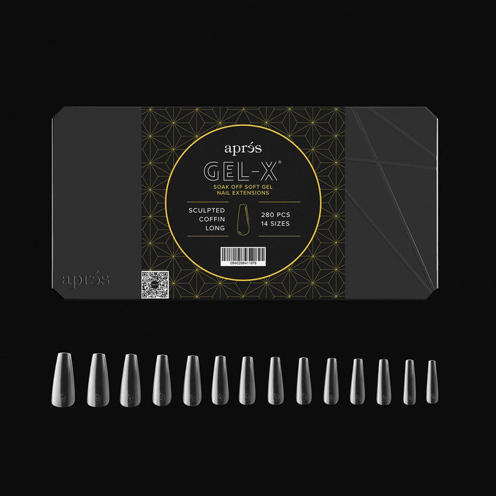 Aprés Gel-X® Sculpted Coffin Long Box of Tips - Mini (280pcs) - tips