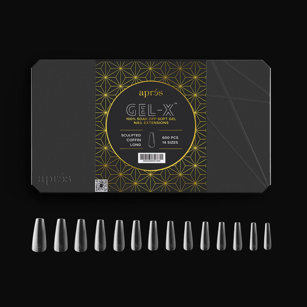 Aprés Gel-X® Sculpted Coffin Long Box of Tips - Pro (600pcs) - tips