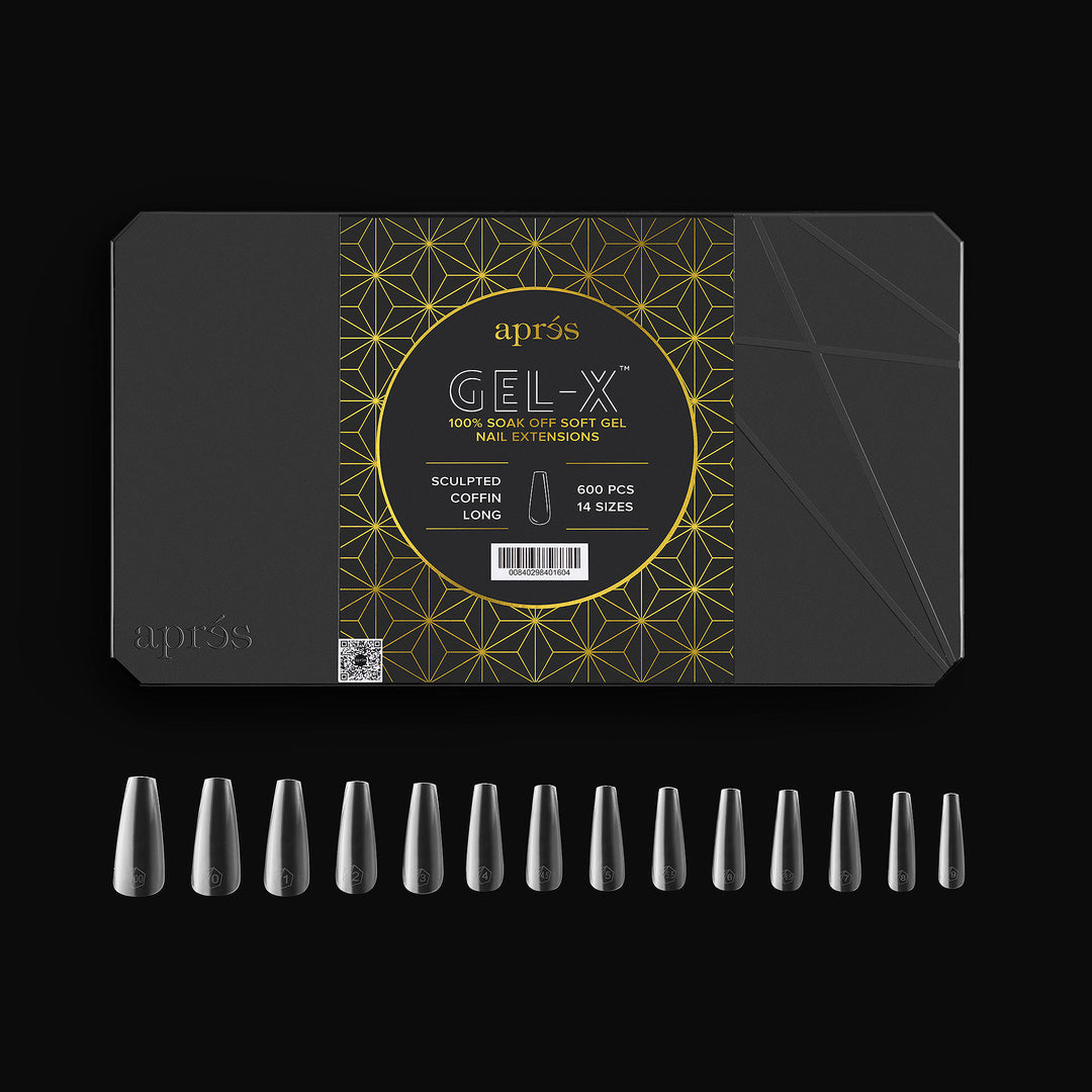 Aprés Gel-X® Sculpted Coffin Long Box of Tips - Pro (600pcs) - tips