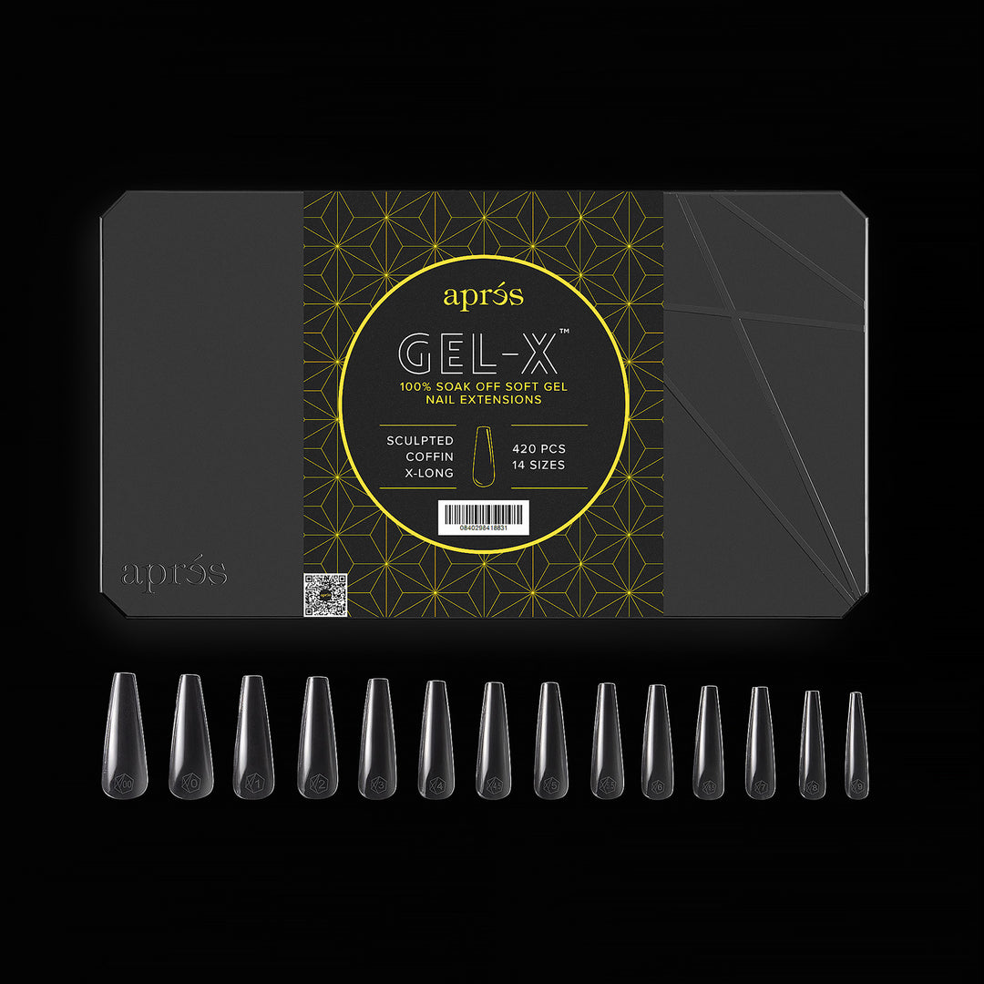 Aprés Gel-X® Sculpted Coffin Extra Long Box of Tips - Pro (420pcs) - tips