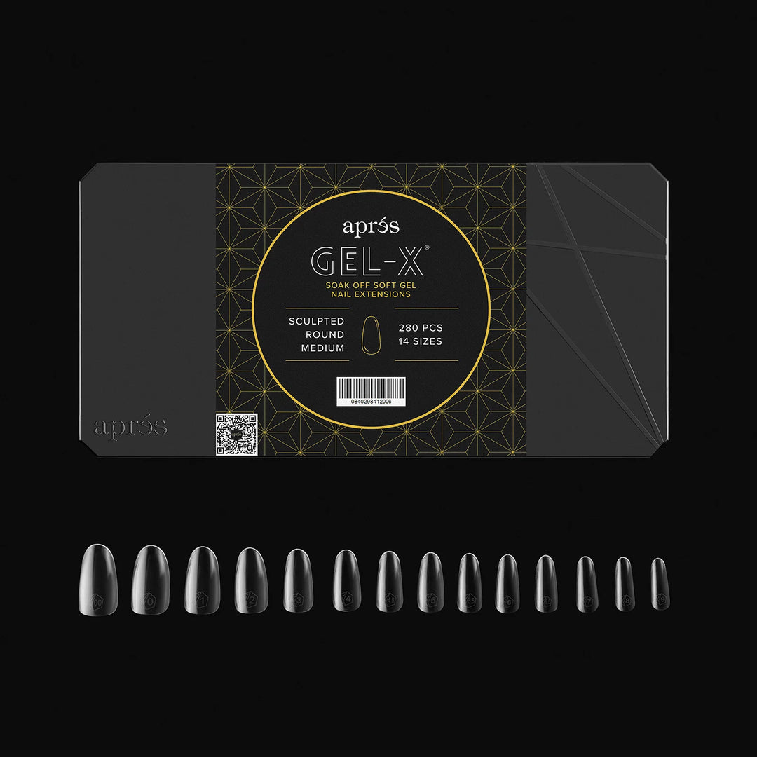 Aprés Gel-X® Sculpted Round Medium Box of Tips - Mini (280pcs) - tips