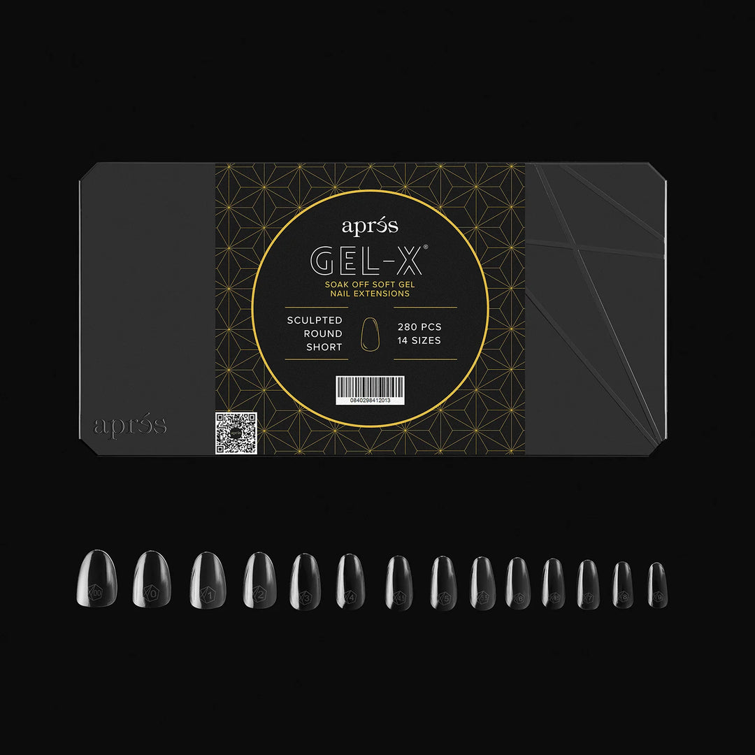 Aprés Gel-X® Sculpted Round Short Box of Tips - Mini (280pcs) - tips