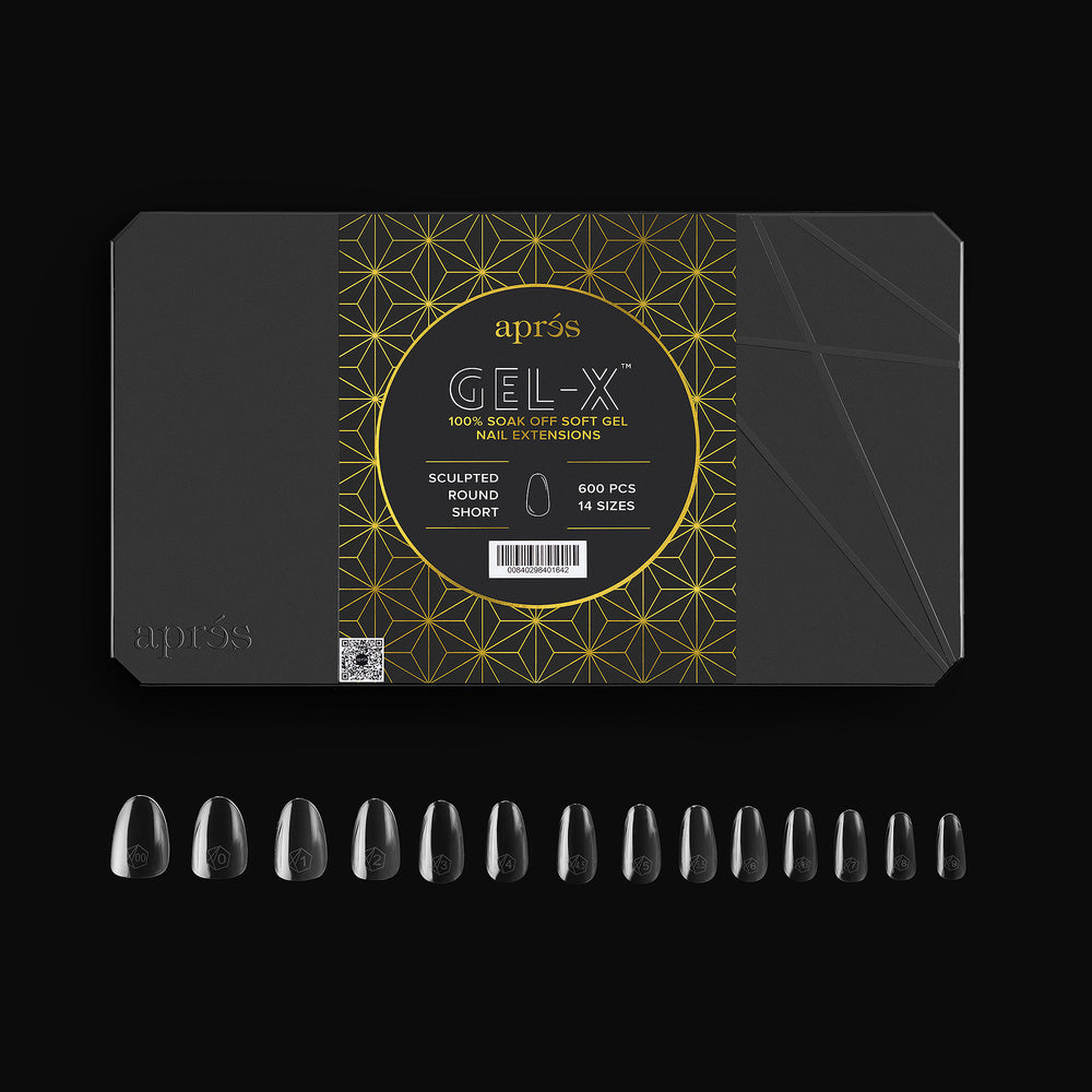 Aprés Gel-X® Sculpted Round Short Box of Tips - Pro (600pcs) - tips