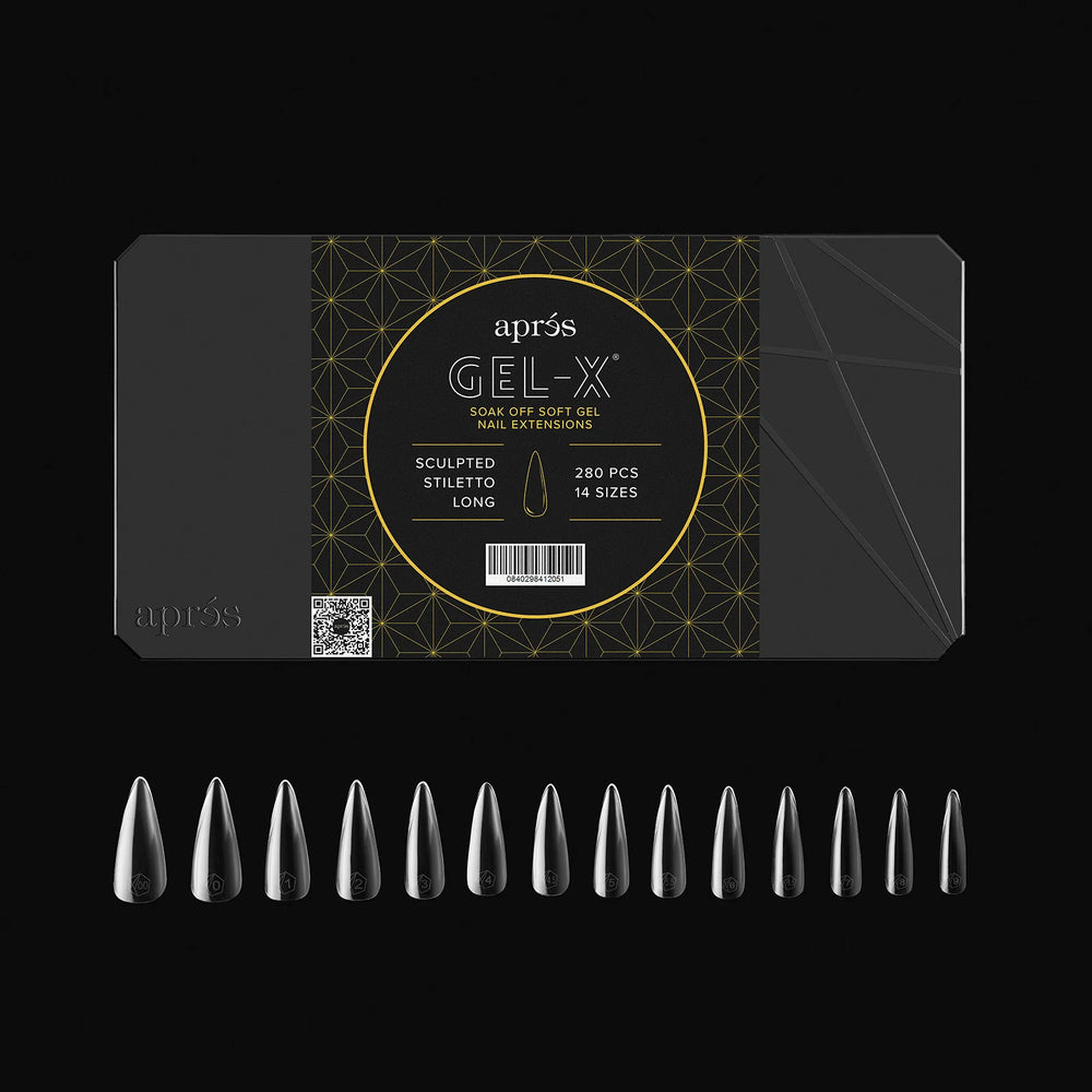 Aprés Gel-X® Sculpted Stiletto Long Box of Tips - Mini (280pcs) - tips