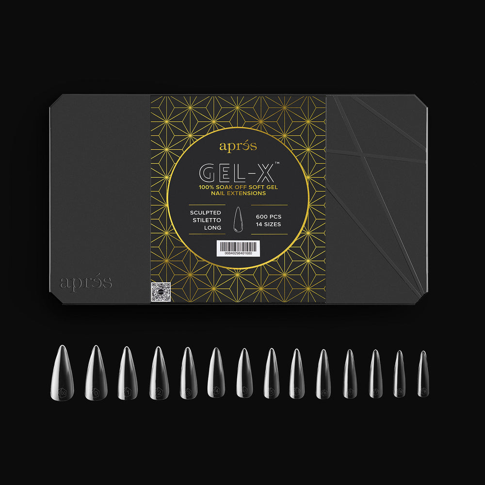 Aprés Gel-X® Sculpted Stiletto Long Box of Tips - Pro (600pcs) - tips