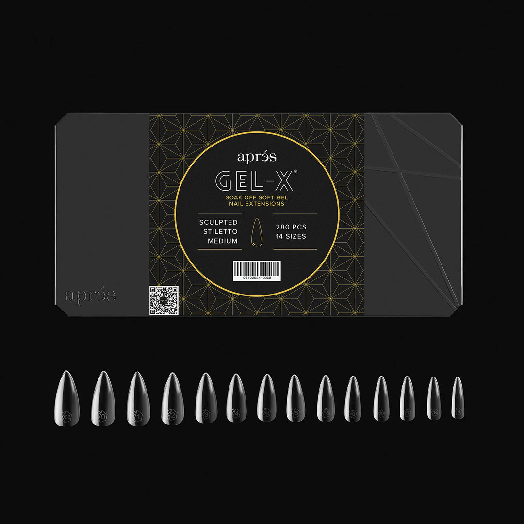 Aprés Gel-X® Sculpted Stiletto Medium Box of Tips - Mini (280pcs) - tips