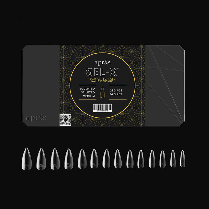 Aprés Gel-X® Sculpted Stiletto Medium Box of Tips - Mini (280pcs) - tips
