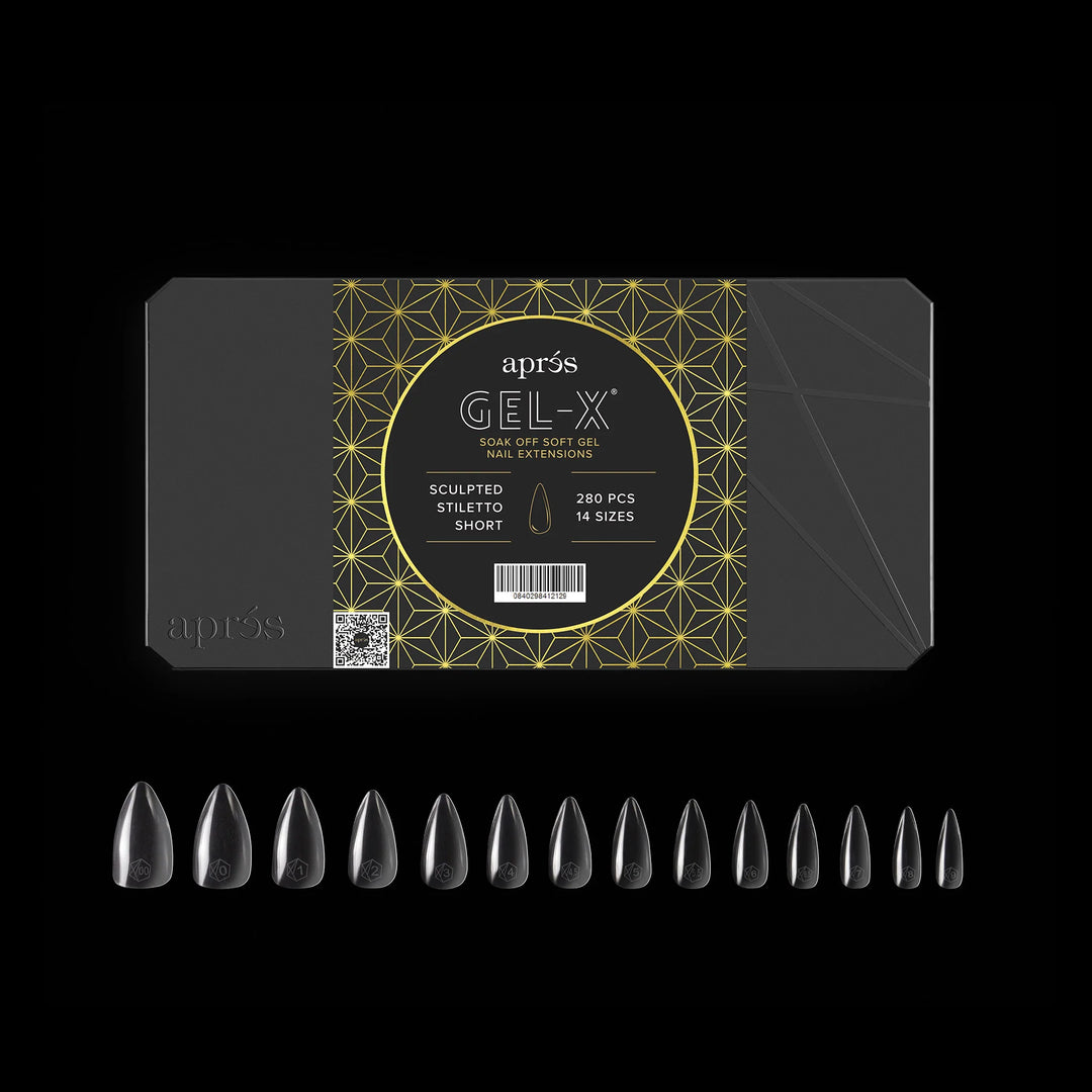 Aprés Gel-X® Sculpted Stiletto Short Box of Tips - Mini (280pcs) - tips