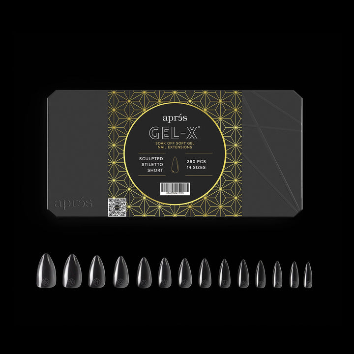 Aprés Gel-X® Sculpted Stiletto Short Box of Tips - Mini (280pcs) - tips