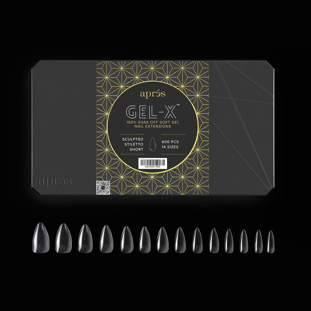 Aprés Gel-X® Sculpted Stiletto Short Box of Tips - Pro (600pcs) - tips