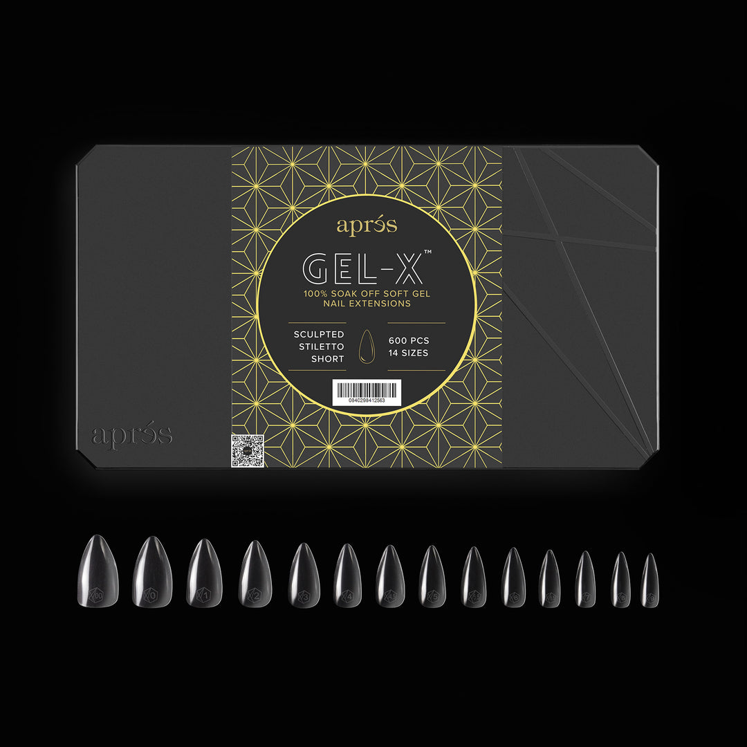 Aprés Gel-X® Sculpted Stiletto Short Box of Tips - Pro (600pcs) - tips