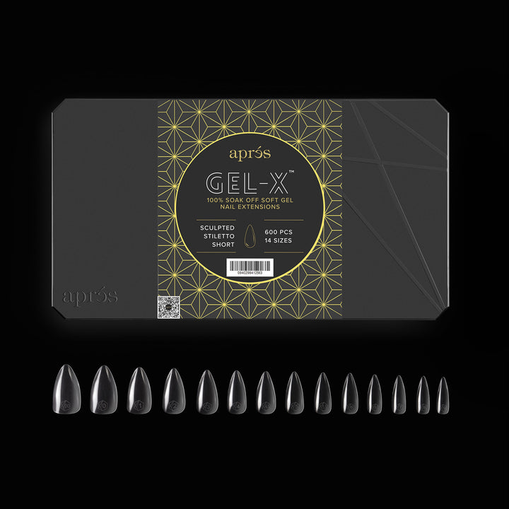 Aprés Gel-X® Sculpted Stiletto Short Box of Tips - Pro (600pcs) - tips
