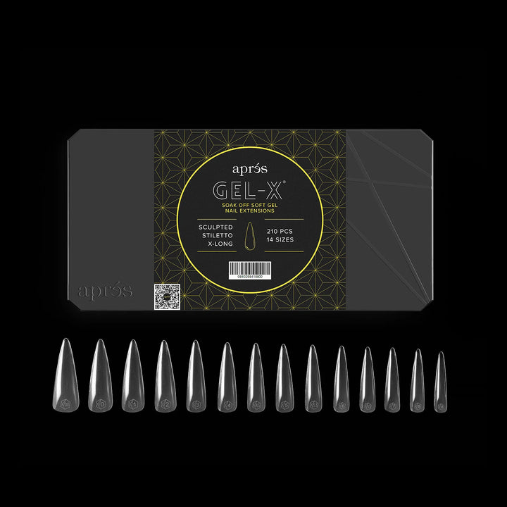 Aprés Gel-X® Sculpted Stiletto Extra Long Box of Tips - Mini (210pcs) - tips