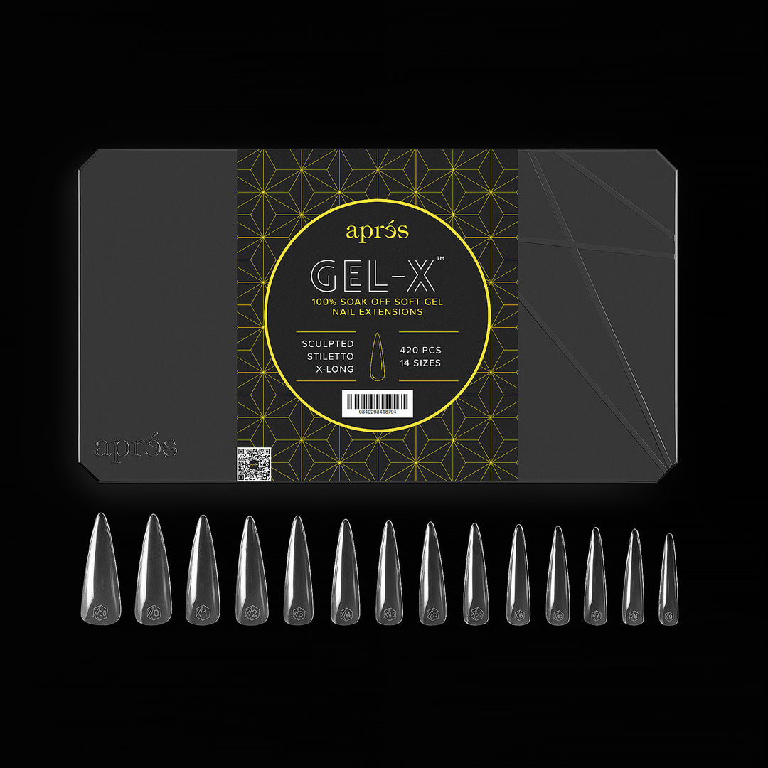 Aprés Gel-X® Sculpted Stiletto Extra Long Box of Tips - Pro (420pcs) - tips