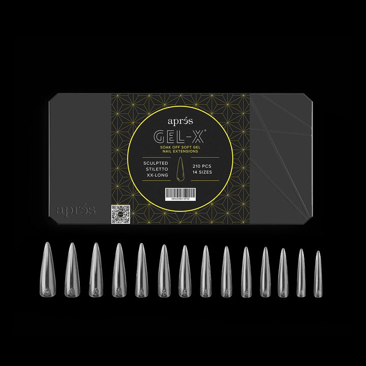 Aprés Gel-X® Sculpted Stiletto Extra Extra Long Box of Tips - Mini (210pcs) - tips