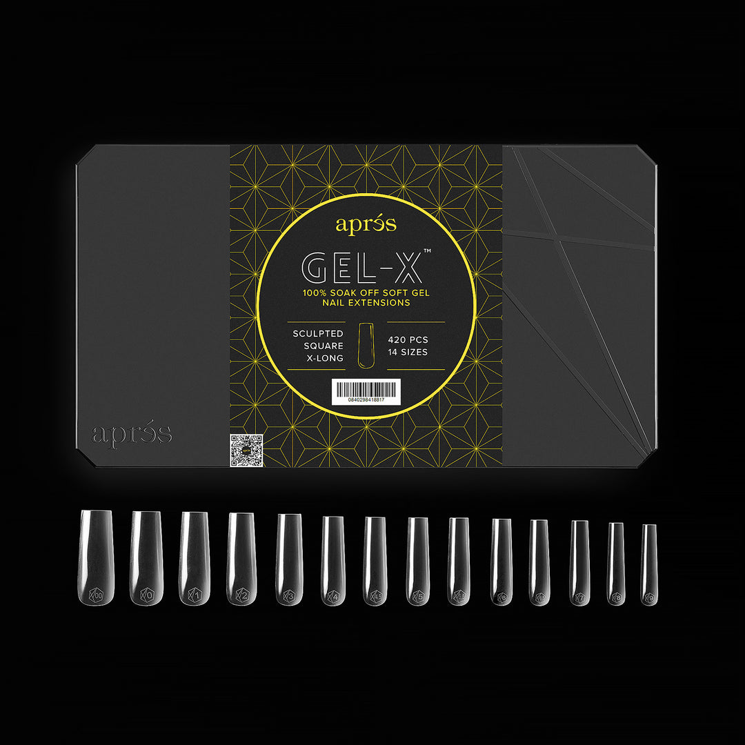 Aprés Gel-X® Sculpted Square Extra Long Box of Tips - Pro (420pcs) - tips