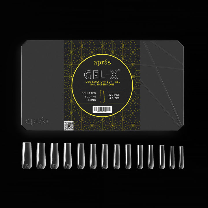 Aprés Gel-X® Sculpted Square Extra Long Box of Tips - Pro (420pcs) - tips