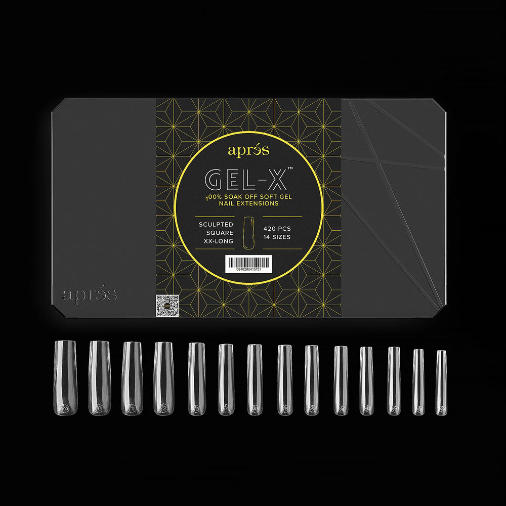 Aprés Gel-X® Sculpted Square Extra Extra Long Box of Tips - Pro (420pcs) - tips