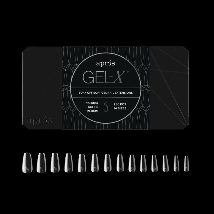 GEL-X® Natural Coffin Medium Box of Tips - Mini (280pcs)