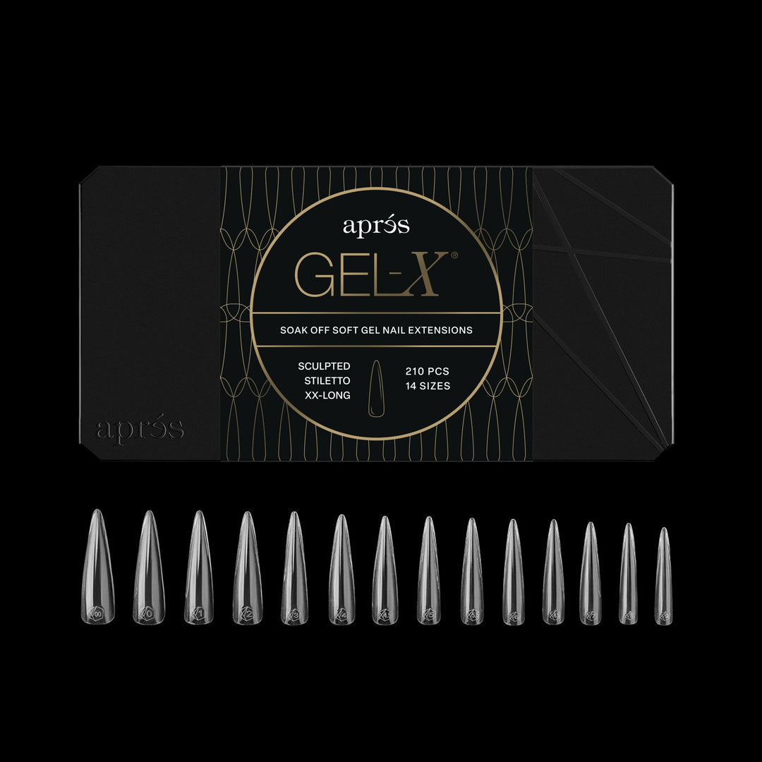 GEL-X® Sculpted Stiletto Extra Extra Long Box of Tips - Mini (210pcs)