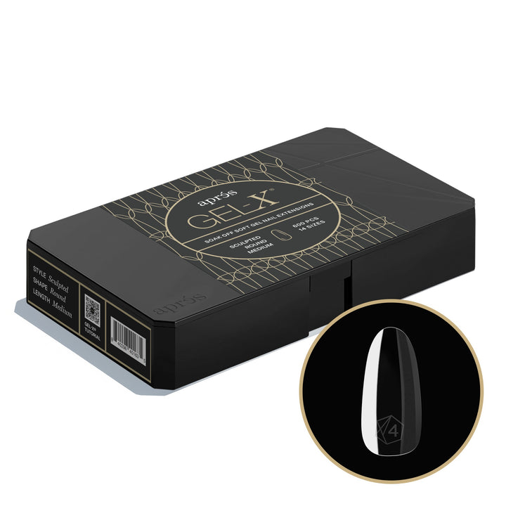 GEL-X® Sculpted Round Medium Box of Tips - Pro (600pcs)