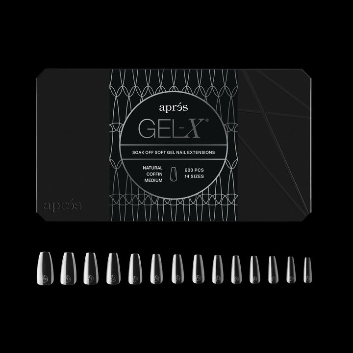 Hộp Móng Giả GEL-X® Tự Nhiên Dáng Coffin Cỡ Trung - Chuyên Nghiệp (600 móng)