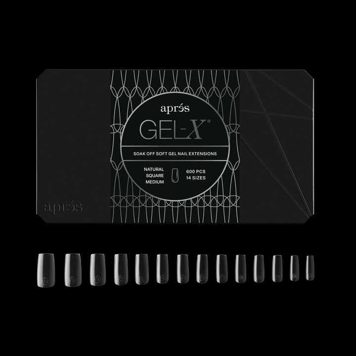 GEL-X® Natural Square Medium Box of Tips - Pro (600pcs)