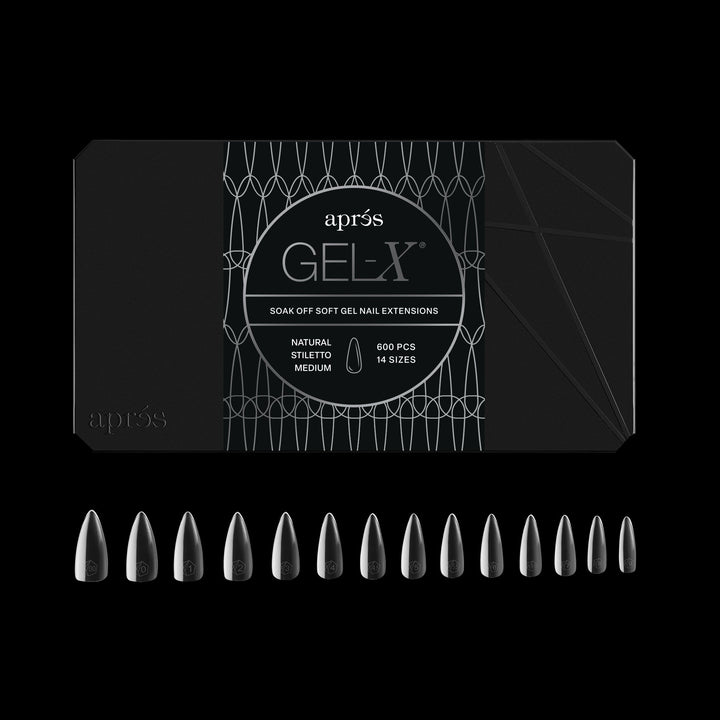 GEL-X® Natural Stiletto Medium Box of Tips - Pro (600pcs)