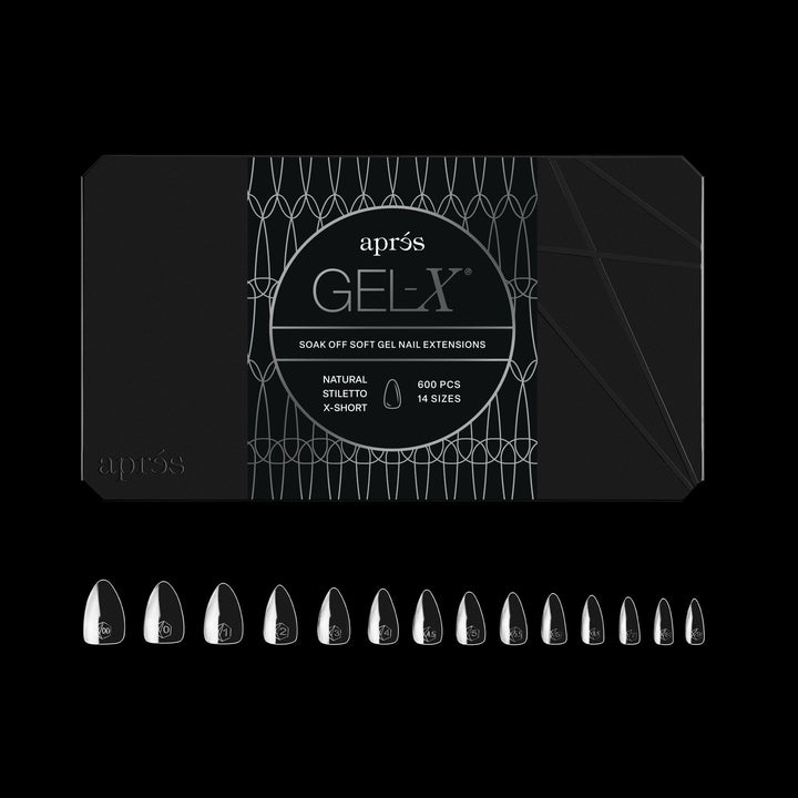 GEL-X® Natural Stiletto Extra Short Box of Tips - Pro (600pcs)