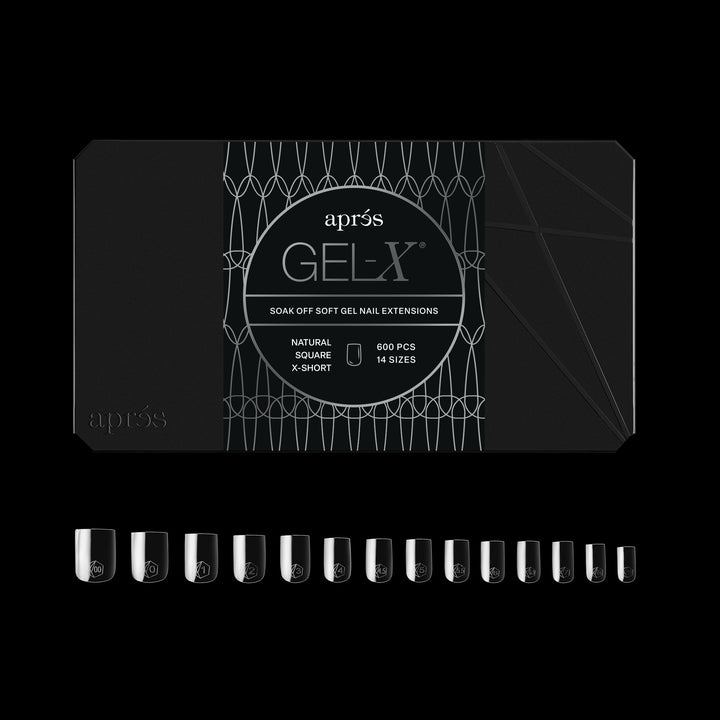 GEL-X® Natural Square Extra Short Box of Tips - Pro (600pcs)