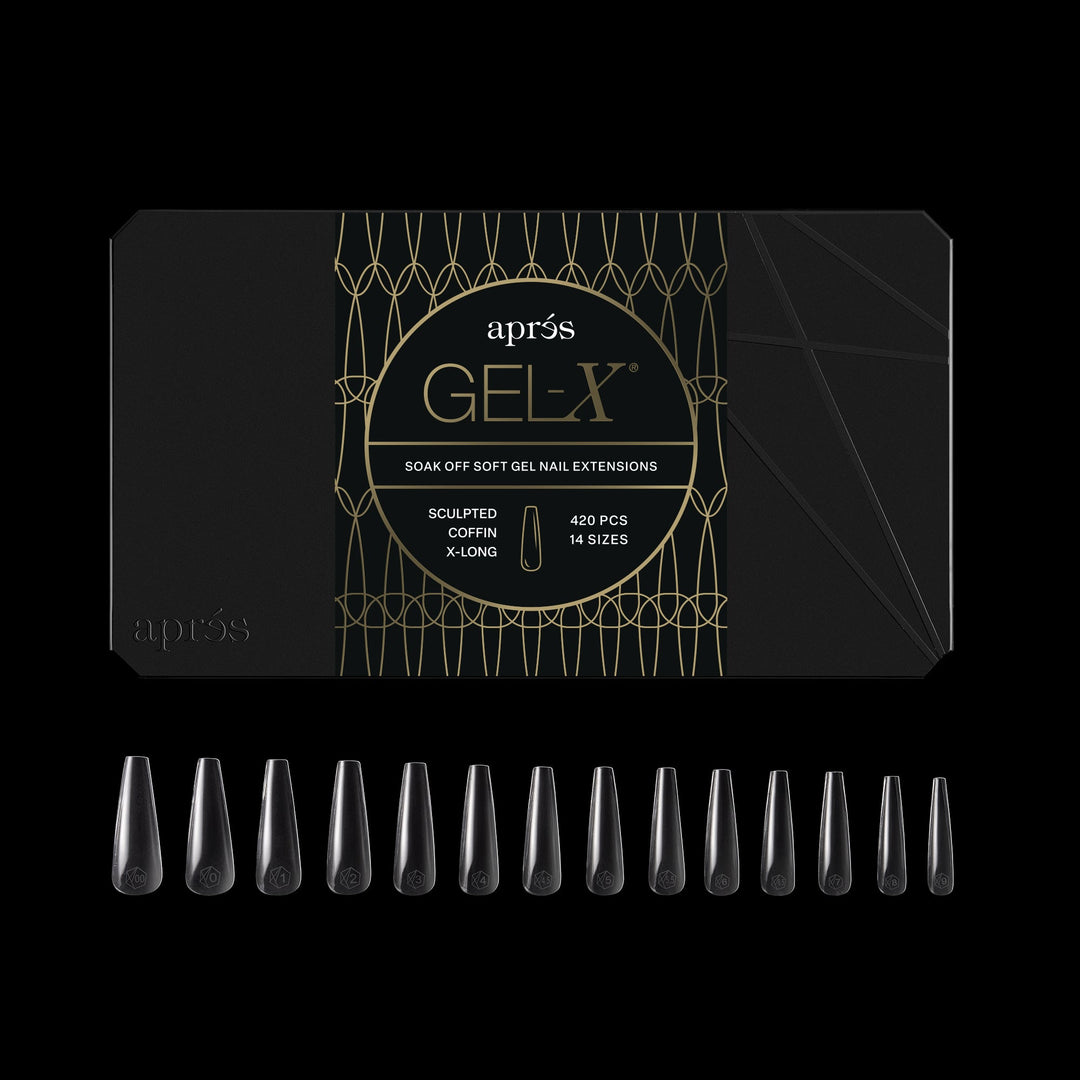 GEL-X® Sculpted Coffin Extra Extra Long Box of Tips - Pro (420pcs)