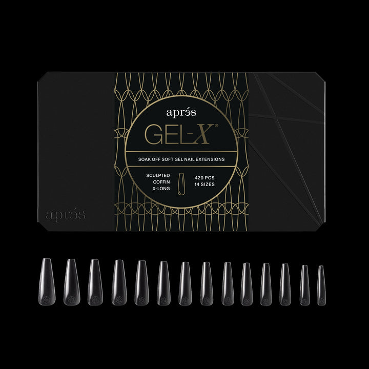 GEL-X® Sculpted Coffin Extra Extra Long Box of Tips - Pro (420pcs)