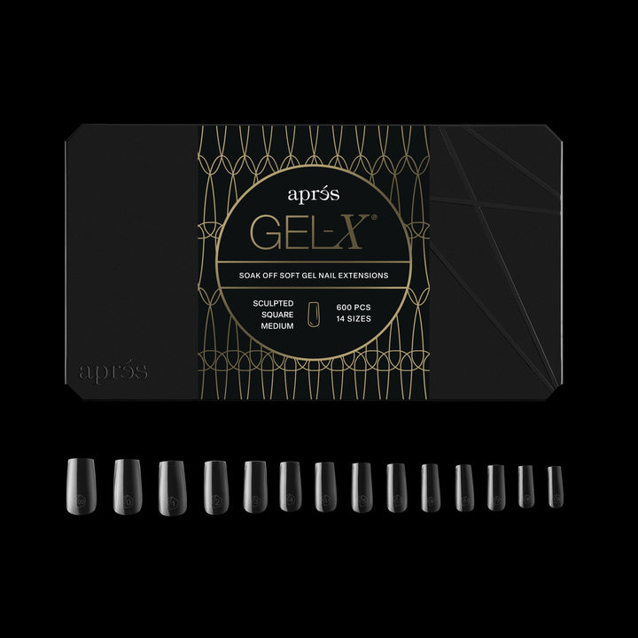 GEL-X® 方形中号雕刻甲片盒装 - 专业款 (600片)